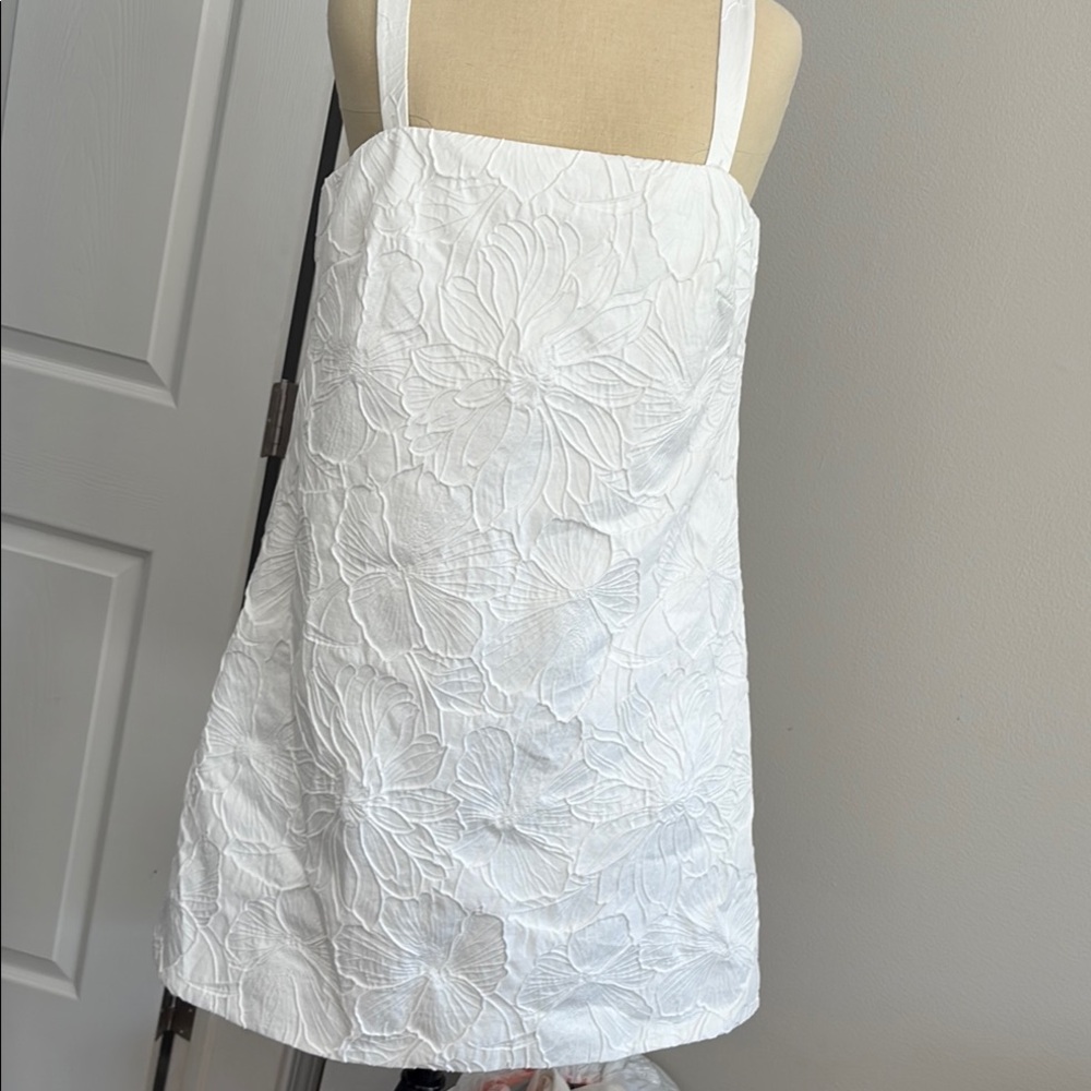 J. Crew Ivory Textured Floral Wedding Dress